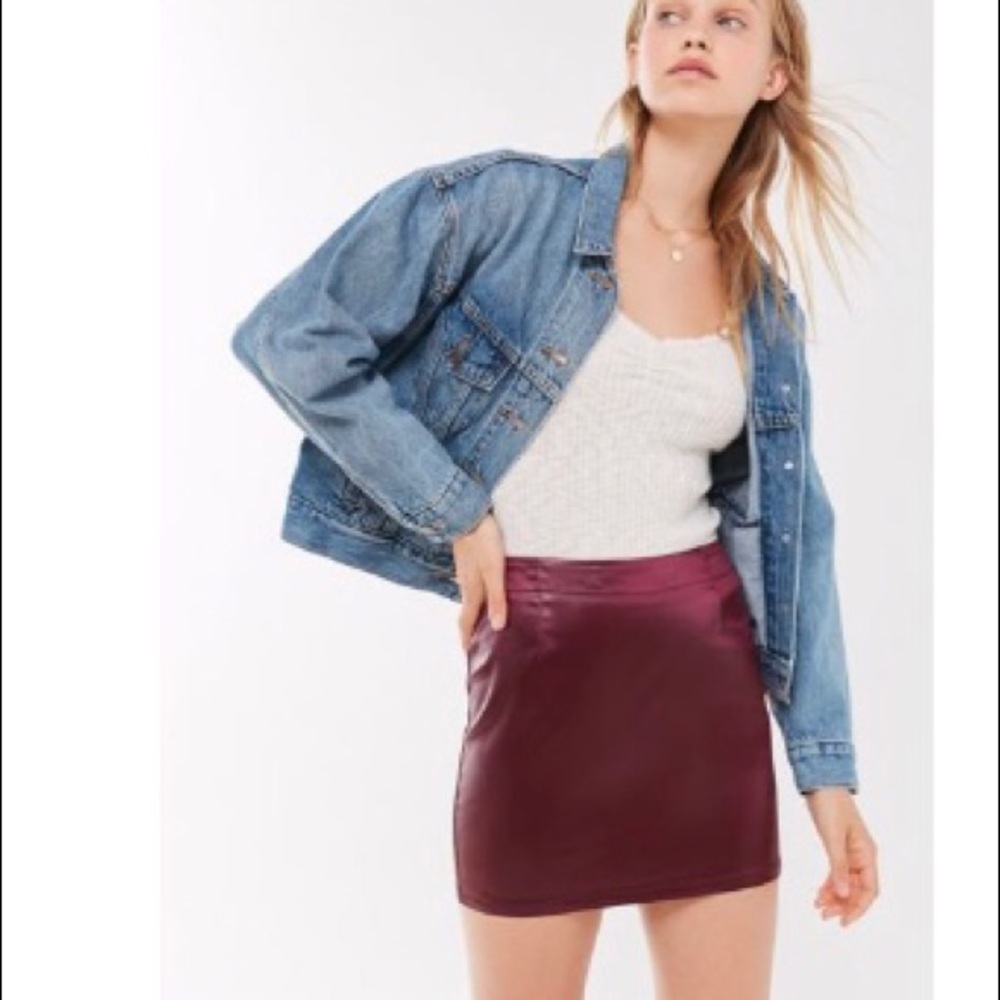 UO liquid satin skirt